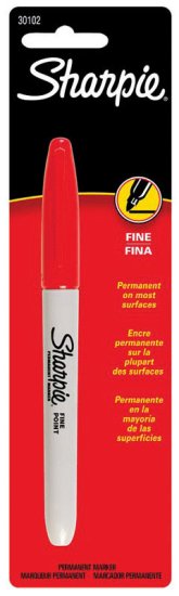 Red Fine Tip Permanent Marker 1 pk