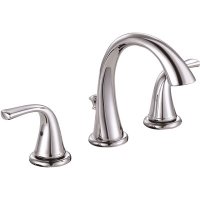 Chrome Widespread 2-Handle Bathroom Faucet with Pop-Up