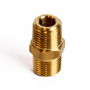 (image for)  1/8 in. MPT X 1/8 in. D MPT Yellow Brass Hex Nipple