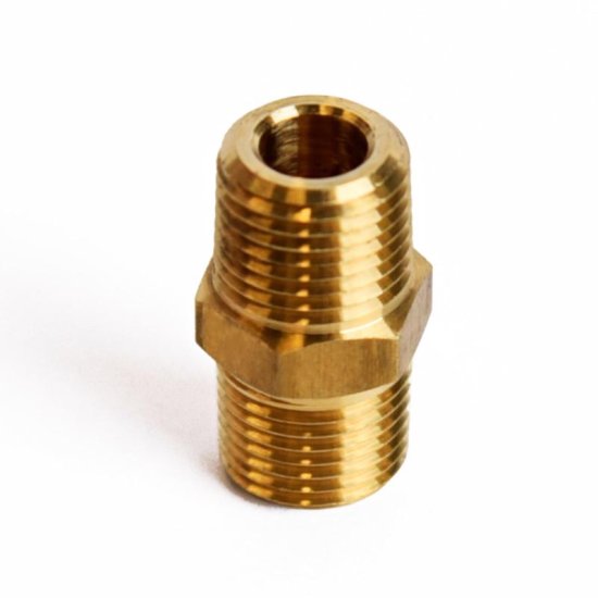 (image for)  1/8 in. MPT X 1/8 in. D MPT Yellow Brass Hex Nipple