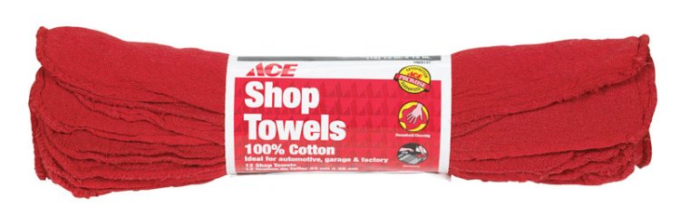 Cotton Shop Towels 14 in. W x 12 in. L 12 pk