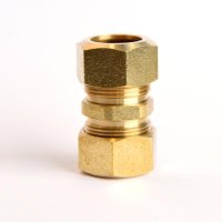 (image for)  3/4 in. Compression X 3/4 in. D Compression Yellow Brass Union