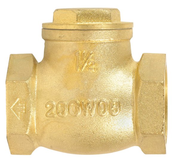 1-1/2 in. Dia. x 1-1/2 in. Dia. Brass Swing Check Valve