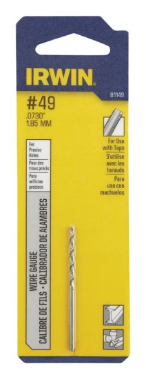 #49 x 2 in. L High Speed Steel Wire Gauge Bit 1 pc.