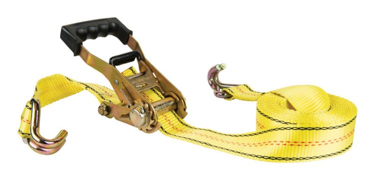 2 in. W x 27 ft. L Yellow Cargo Strap 10000 lb. 1 pk