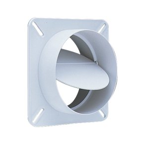 4 in. W X 5 in. L White Plastic Back Draft Damper