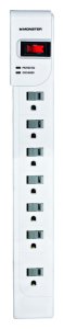 Monster Just Power It Up 1080 J 6 ft. L 7 outlets Surge Protecto