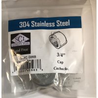 3/4 in. FPT Stainless Steel Cap