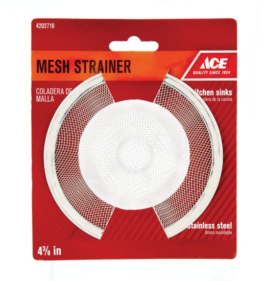 4-3/8 in. Dia. Chrome Mesh Strainer