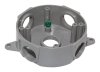 5-1/2 in. Round Metallic Weatherproof Box Gray 1/2" 5-Hole