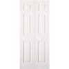 30 in. x 80 in. Textured 6-Panel Primed Bi-Fold Door