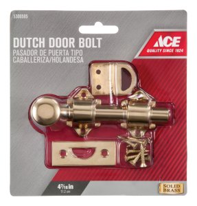 Bright Brass Brass Dutch Door Bolt