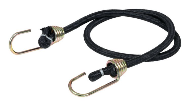 Black Bungee Cord 32 in. L x 0.374 in. 1 pk