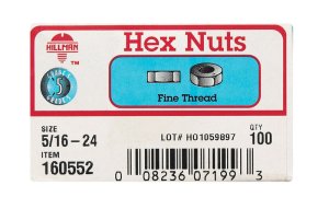 5/16 in. Zinc-Plated Steel SAE Hex Nut 100 pk