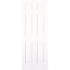 30 in. x 80 in. Textured 6-Panel Primed White Hollow Core Compos