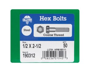 HX BOLTS USS Z 1/2X2 1/2