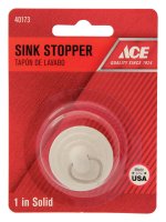 1 in. Dia. Nickel Plated Rubber Sink Stopper