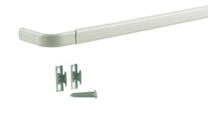 Enamel White Curtain Rod 28 in. L x 48 in. L