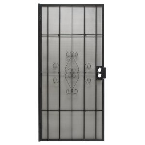 Precision 81-3/4 in. H x 32 in. W Regal Black Steel Security Doo