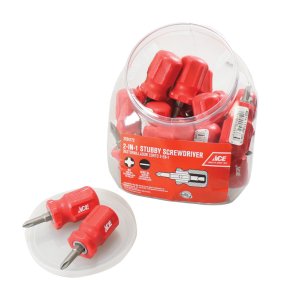 Phillips/Slotted 2-in-1 Stubby Screwdriver 2 in.