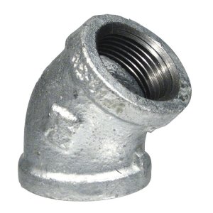 1/4 in. FIP x 1/4 in. Dia. FIP Galvanized Malleable Iron 45