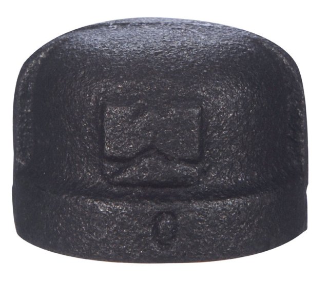 3/4 in. MPT Black Malleable Iron Cap