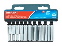 Crescent Assorted Sizes X 1/4 in. drive Metric 6 Point Deep Well