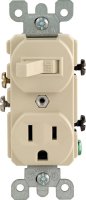 15 amps Combination Switch Ivory 1 pk