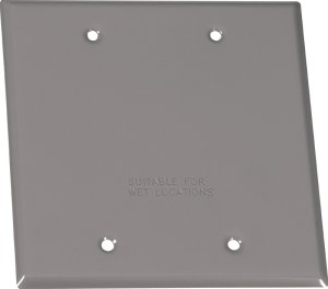 Electric Square Steel 2 gang Flat Box Cover For Wet Locati