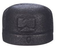 1/2 in. MPT Black Malleable Iron Cap
