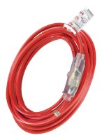 Outdoor 50 ft. L Red Extension Cord 12/3 SJTOW