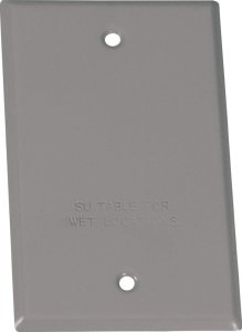 Electric Rectangle Steel 1 gang Flat Box Cover For Wet Loc