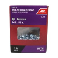 No. 8-18 x 1/2 in. L Phillips Pan Head Zinc-Plated Steel Sel