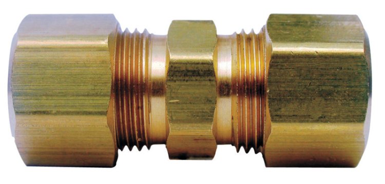 3/8 in. Compression x 3/8 in. Dia. Compression Yellow Brass