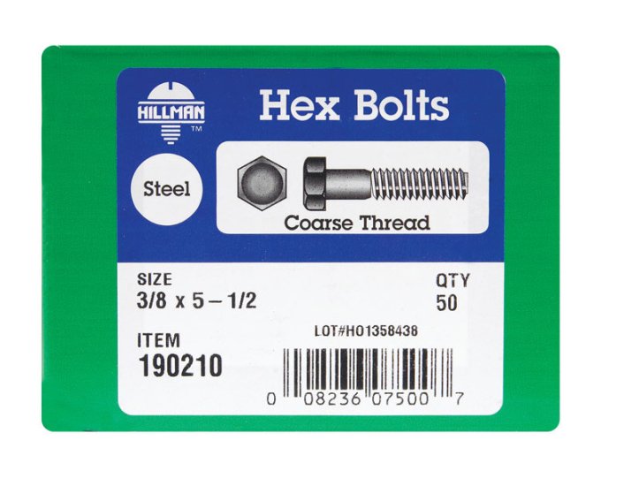 HX BOLTS USS Z 3/8X5 1/2