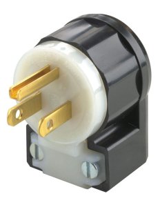 Industrial Nylon Grounding Plug 5-15P 18-10 AWG 2 Pole 3