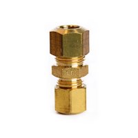 (image for) 5/16 in. Compression X 1/4 in. D Compression Yellow Brass Union