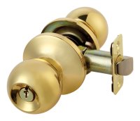 Polished Brass Entry Lockset Ball
