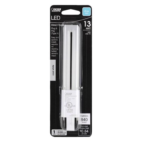 (image for) GX23-2 LED Bulb Cool White 13 Watt Equivalence 1 pk