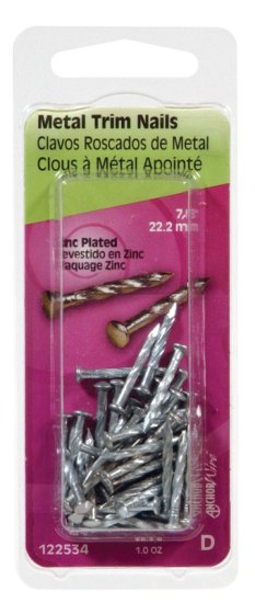 7/8 in. Trim Zinc-Plated Steel Nail Flat