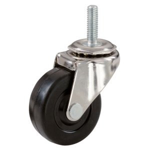 3 in. Dia. Swivel Rubber Caster 90 lb. 1 pk