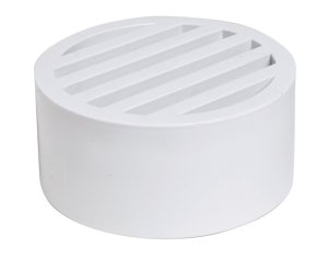 3 in. White PVC Round Drain Grate