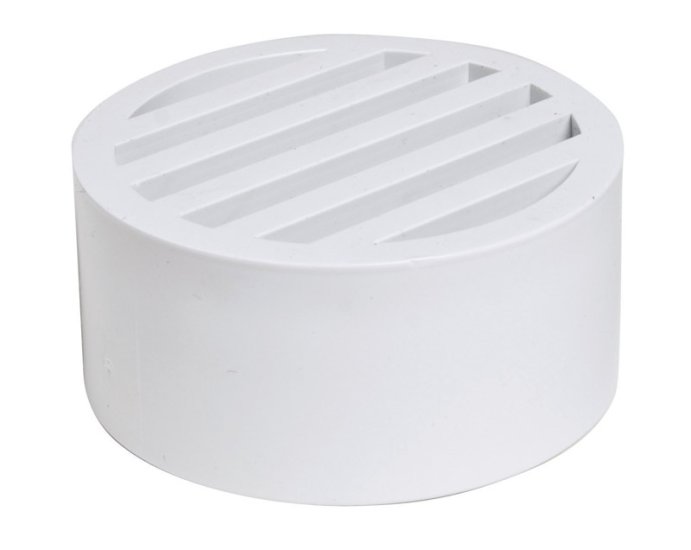 3 in. White PVC Round Drain Grate