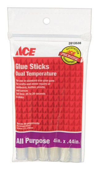 0.44 in. Dia. x 4 in. L Glue Sticks White 6 pk