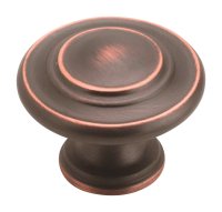 Inspirations Round Cabinet Knob 1-5/16 in. Dia. 1 in. Oi