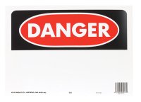 OSHA English White Informational Sign 10 in. H x 14 in. W