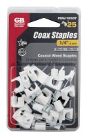 1/4 in. W Plastic Insulated Coaxial Staple 25 pk