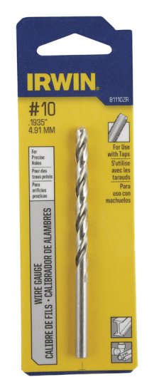 #10 x 3-5/8 in. L High Speed Steel Wire Gauge Bit 1 pc. - Click Image to Close