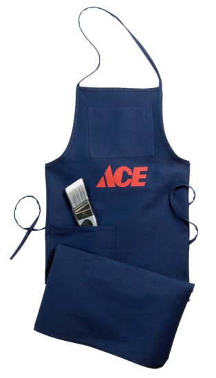 Heavy Duty 1 pocket Cotton Shop Apron Blue 1 pk