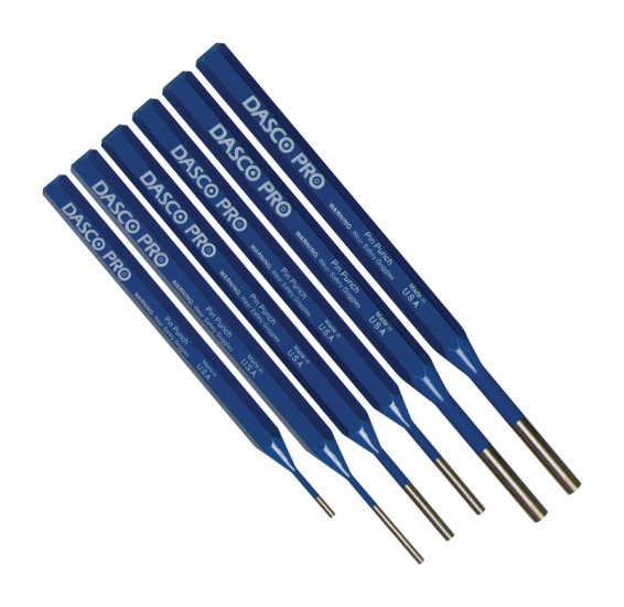 High Carbon Steel Pin Punch Set 6 pc.